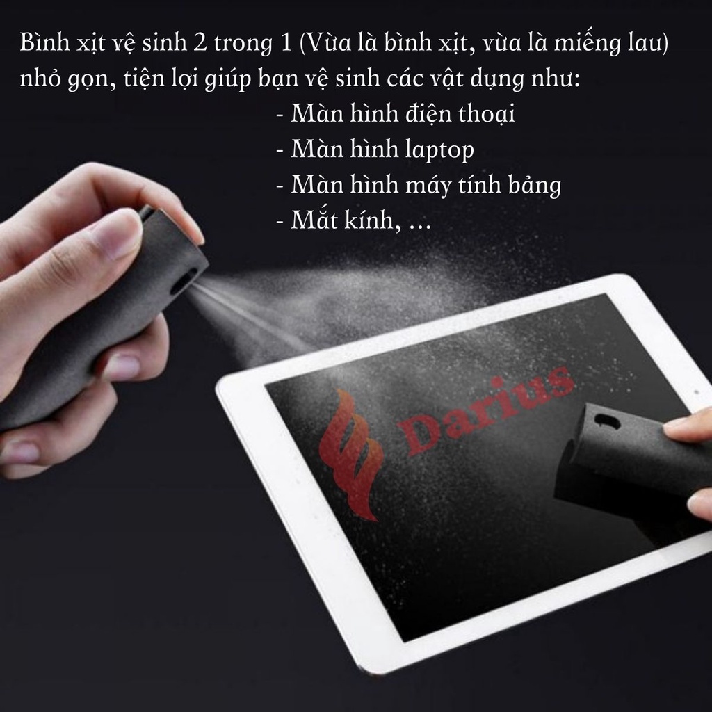 Bình xịt vệ sinh điện thoại , chai xịt lau màn hình điện thoại - Touchscreen Mist Cleaner , Screen Cleaner Spray