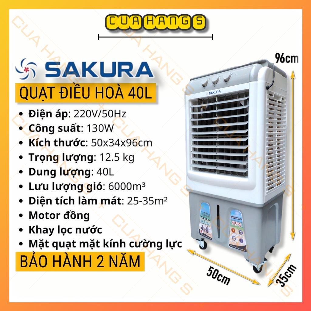 Quạt điều hoà không khí hơi nước 40 LÍT SAKURA 2022 - BH 2 NĂM