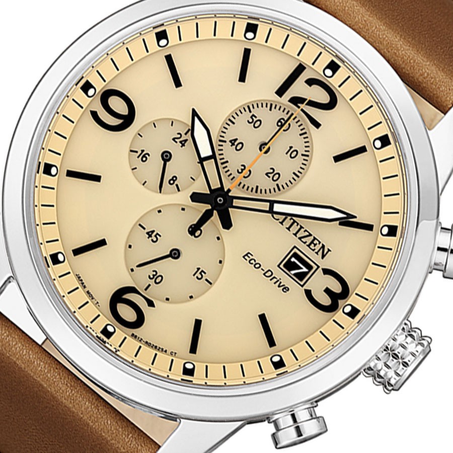 Đồng Hồ Nam Citizen Dây Da CA0618-18X - Mặt Vàng