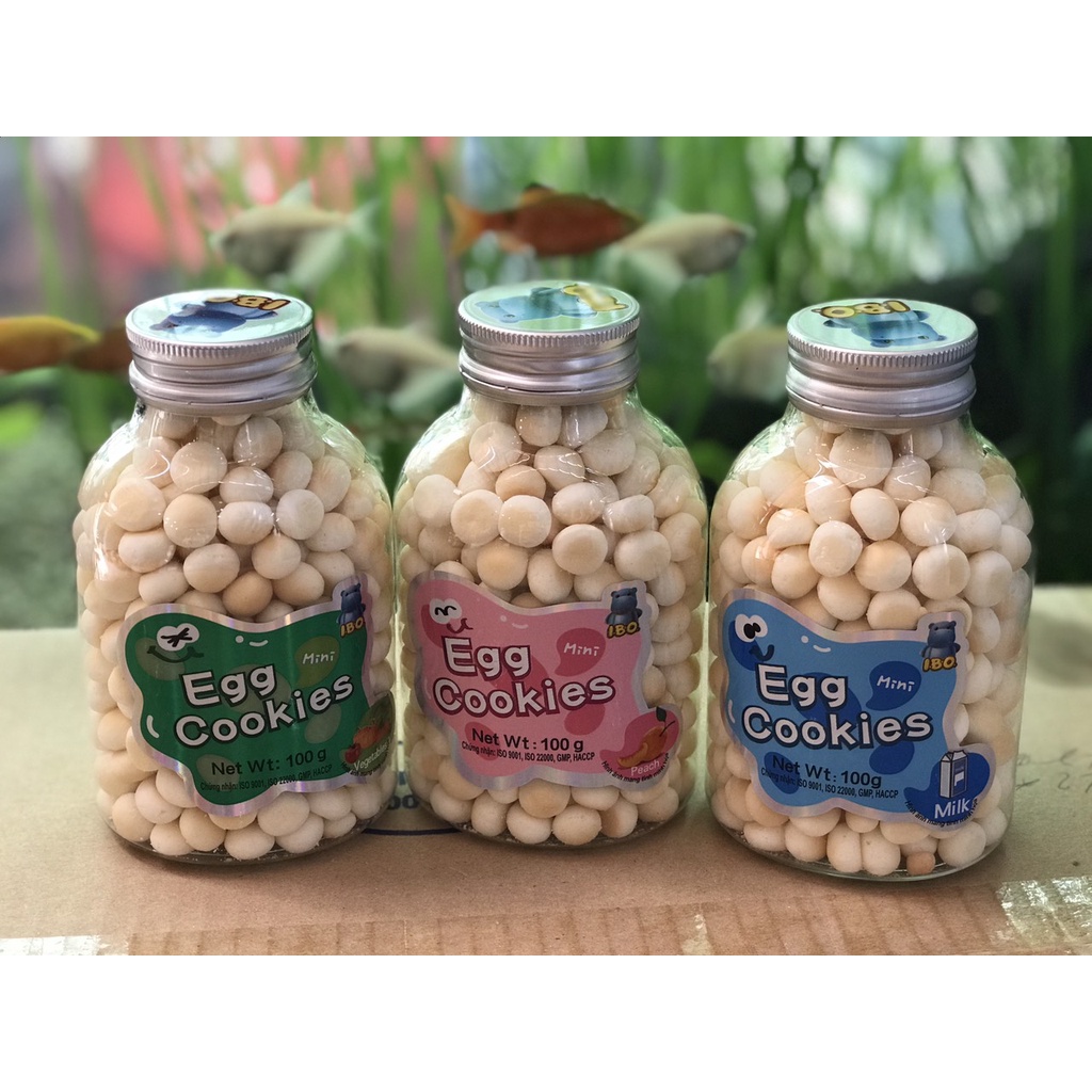 Bánh Trứng Mini vị Sữa IBO, Egg Cookies (Hộp 100g)