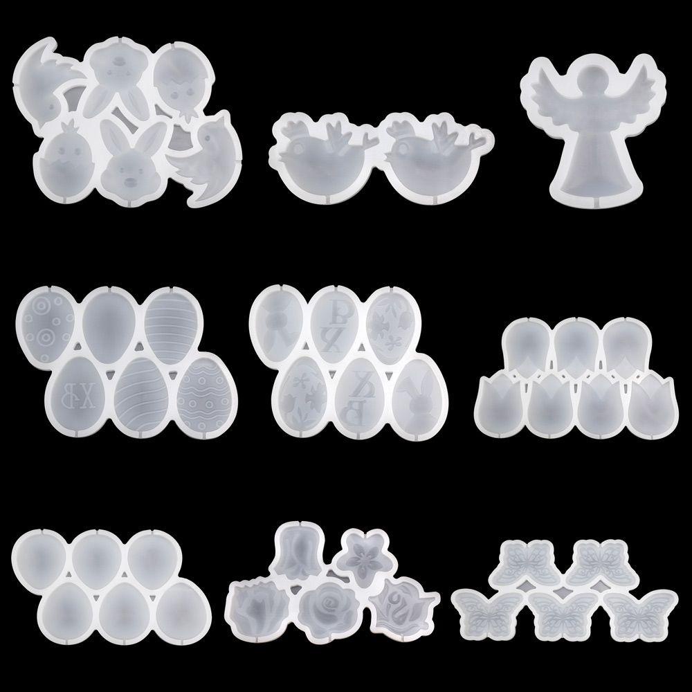 KRNY Khuôn Silicone Làm Bánh &amp; Socola Hình Bướm &amp; Hoa