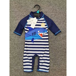 Bộ bơi liền bé trai hình con cá size 1-5Y