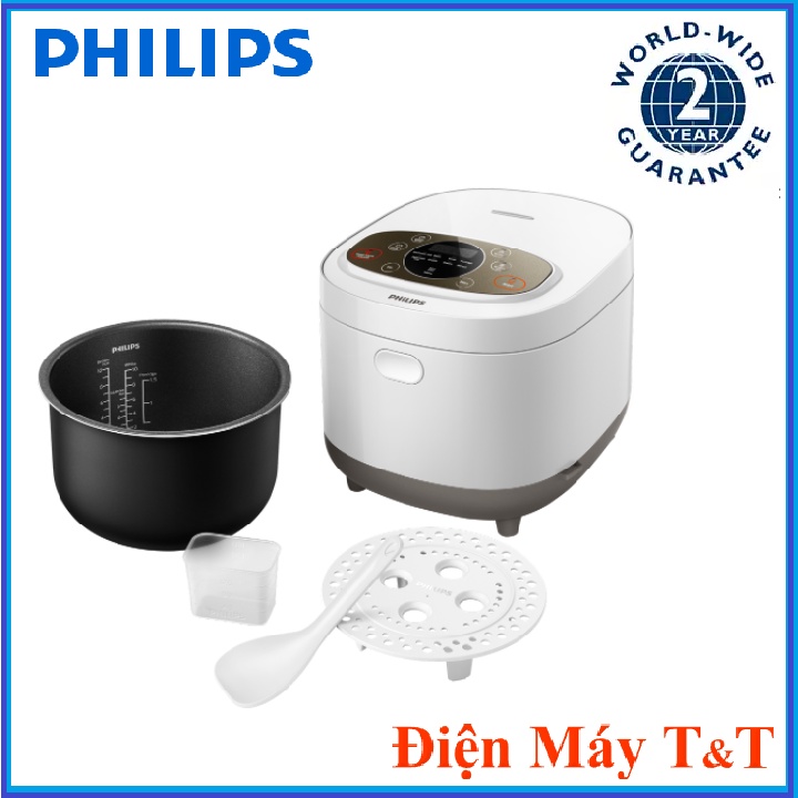 [Mã ELHADEV giảm 4% đơn 300K] Nồi cơm điện tử philips HD4533, 1.8 lít, đốt nóng 3D thông minh, lòng nồi siêu dày 3,0 mm