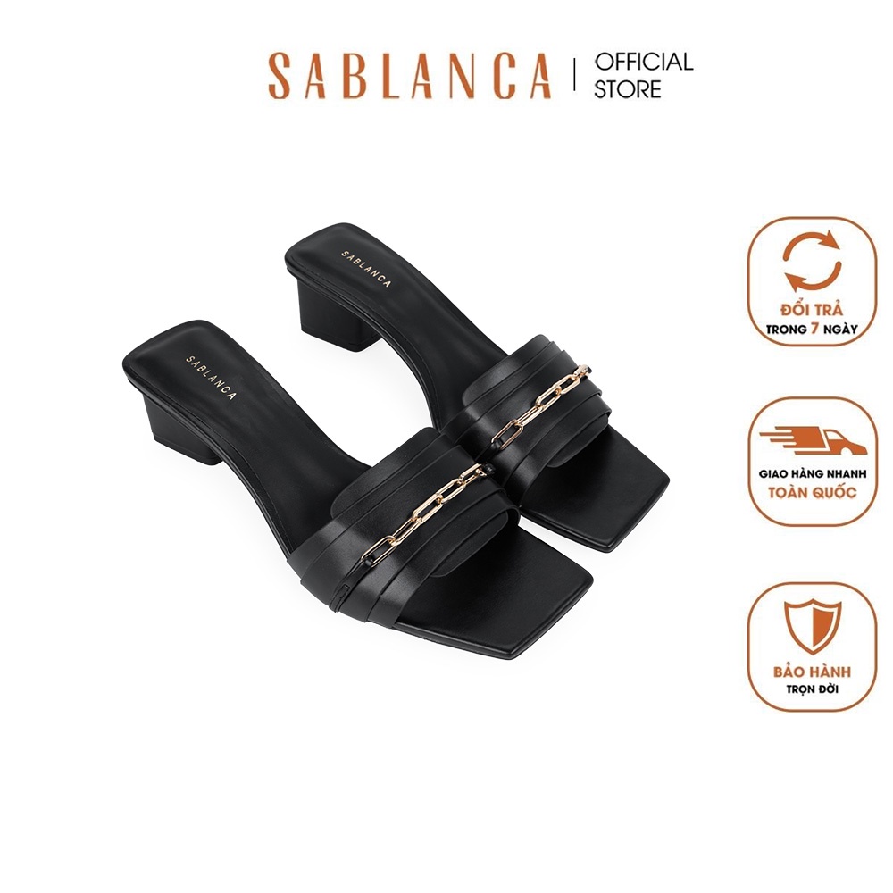 Guốc nữ vuông phối xích kim loại SABLANCA 5050GN0044