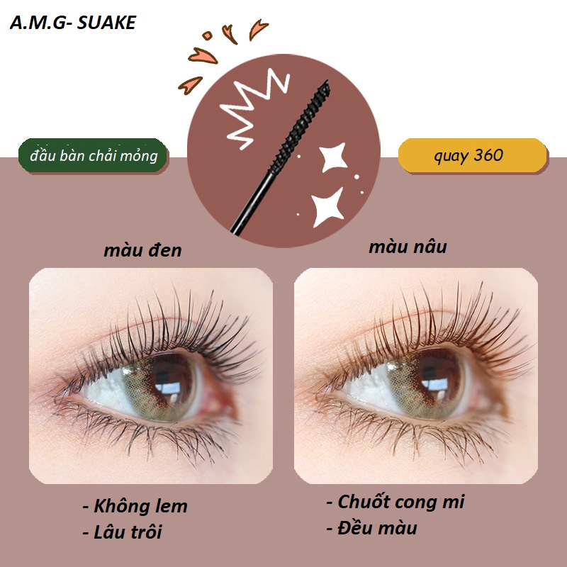Chuốt mi mascara Suake, chuốt mi mảnh, chống thấm nước, dài mi, không lem | BigBuy360 - bigbuy360.vn