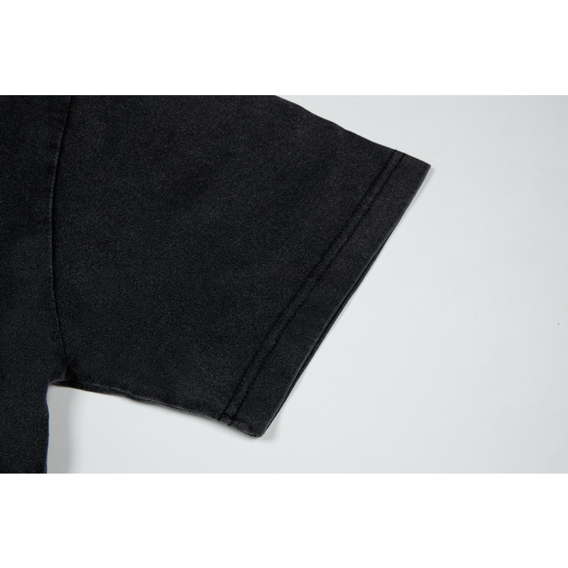 GALLERY DEPT Vintage Washed Distressed Pocket Print Letter Couple Loose Casual T-Shirt