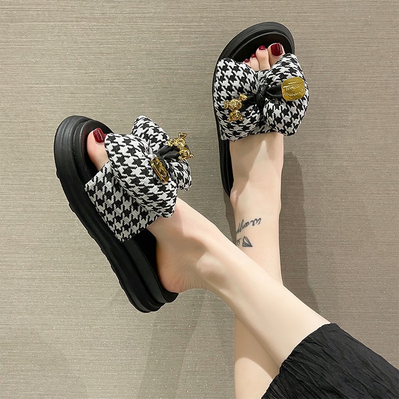 Dép Sandal Đế Mềm Đính Nơ Thời Trang Mùa Hè Dành Cho Nữ
