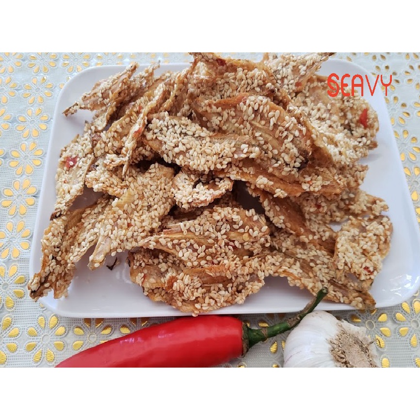 Cá mai tẩm mè giòn giòn thơm ngon, hộp 200 gram