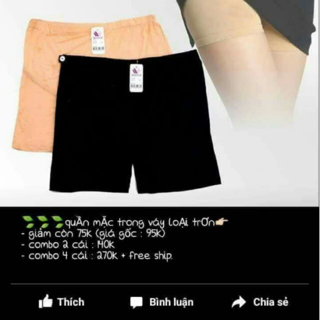 2 Quần mặc trong váy cho bà bầu