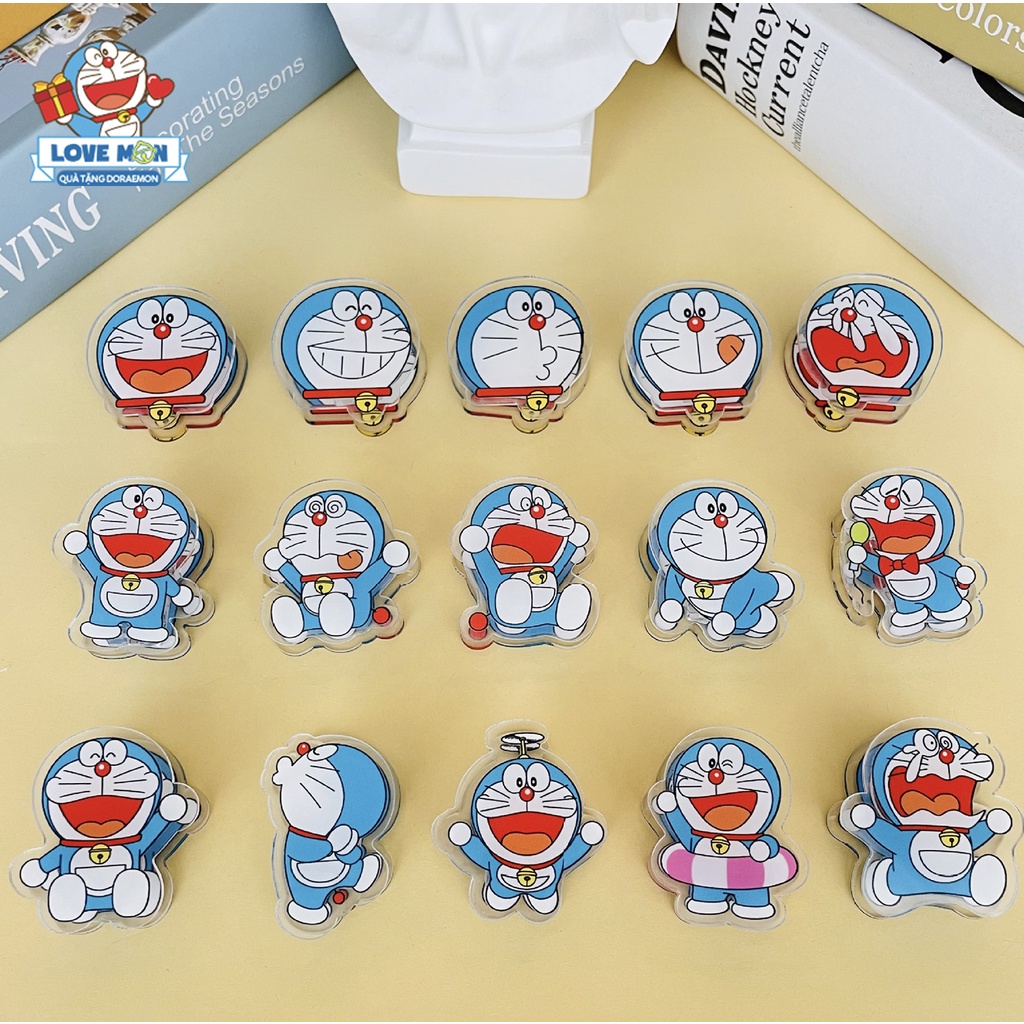KẸP GIẤY MICA CẮT LASER DORAEMON TRANG TRÍ SÁCH VỞ CỰC XINH
