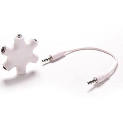 (Mã) Giắc Chuyển Đổi 6 Cổng Male Sang 5 Female Aux Audio 3.5mm