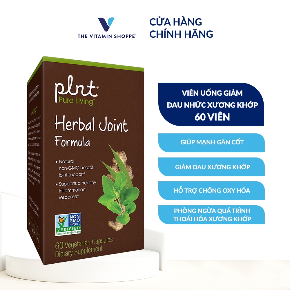 Viên uống giảm đau nhức xương khớp PLNT Herbal Joint Formula 60 viên