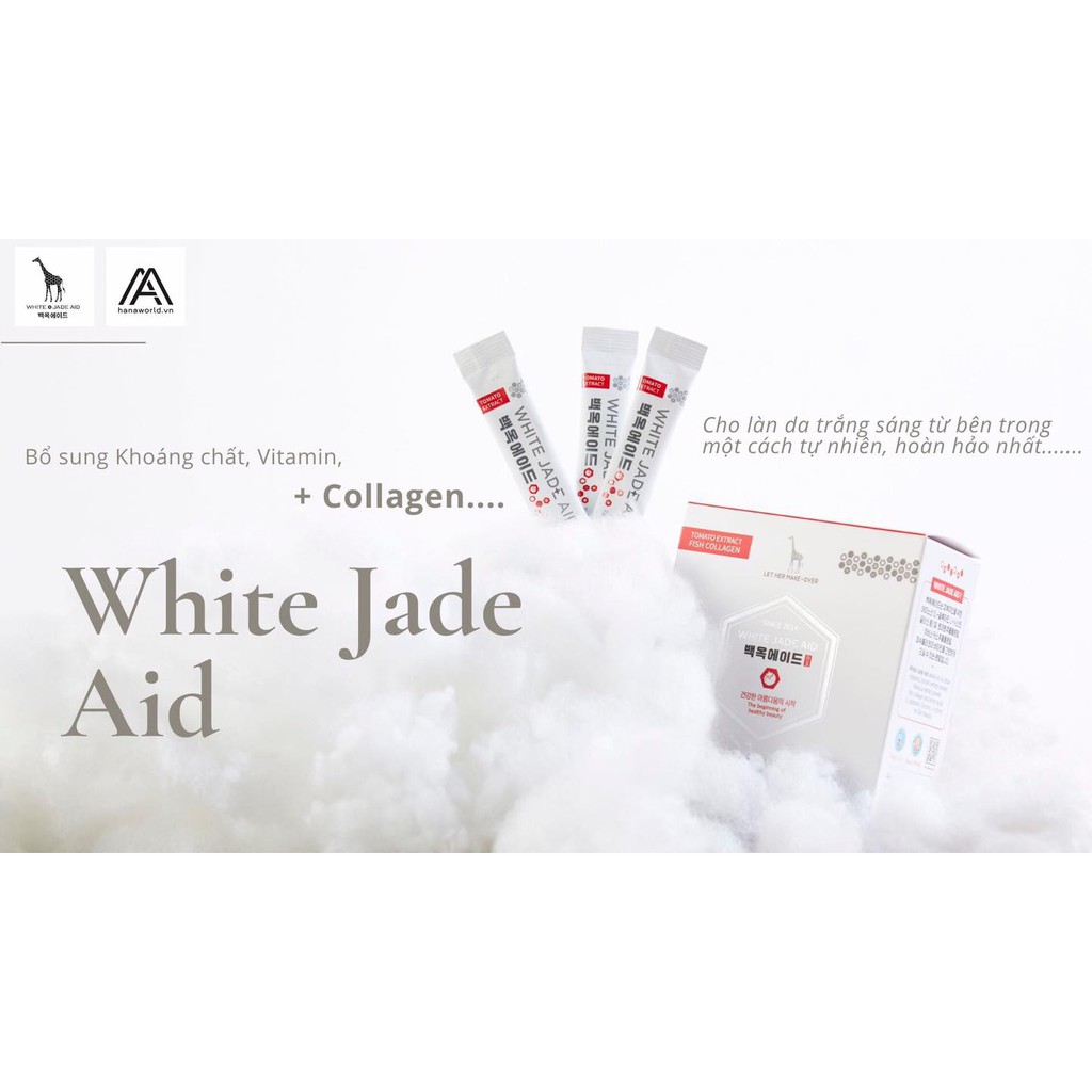 GÓI UỐNG TRẮNG DA & BỔ SUNG COLLAGEN WHITE JADE AID HÀN QUỐC