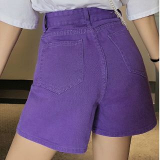 Quần shorts tím cạp cao đủ size