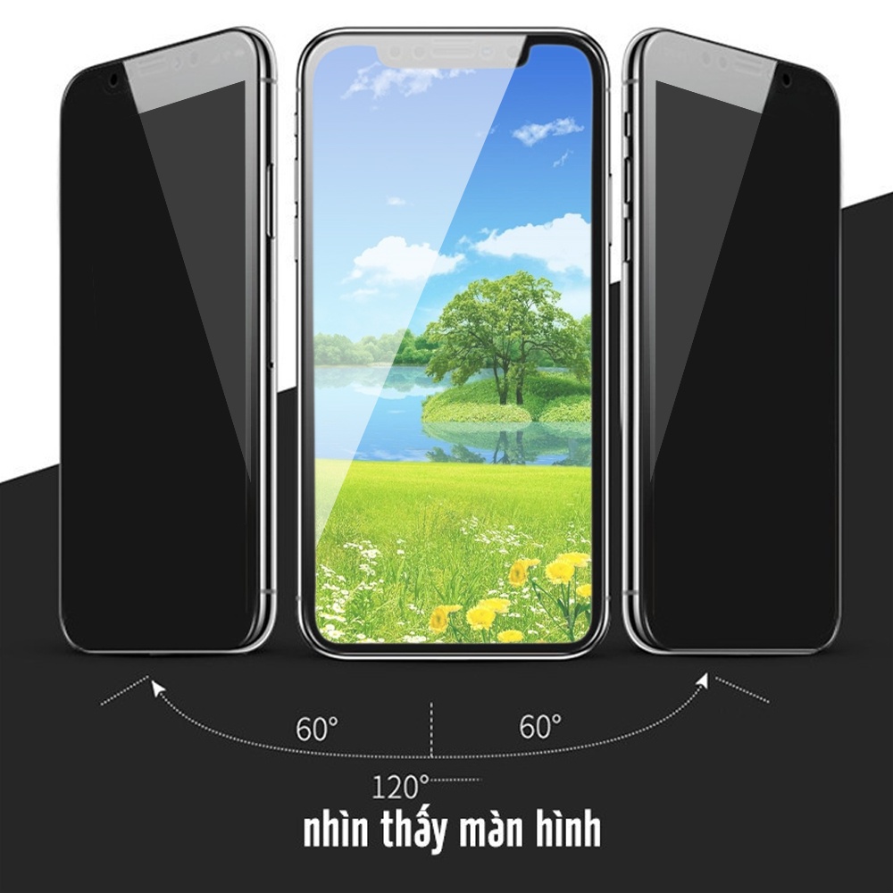 Kính Cường Lực Chống Nhìn Trộm IP Full Màn Hình 6/6s/6 plus/7/8/7 plus/8 plus/x/xs/xsmax/11/12/13 pro max