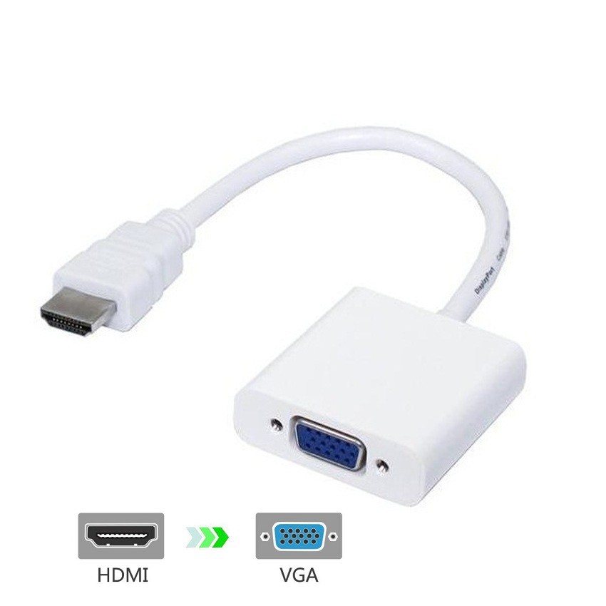 Hàng mới Cáp chuyển đổi HDMI sang VGA HDMI To VGA Adapter (Trắng) siêu  rẻ