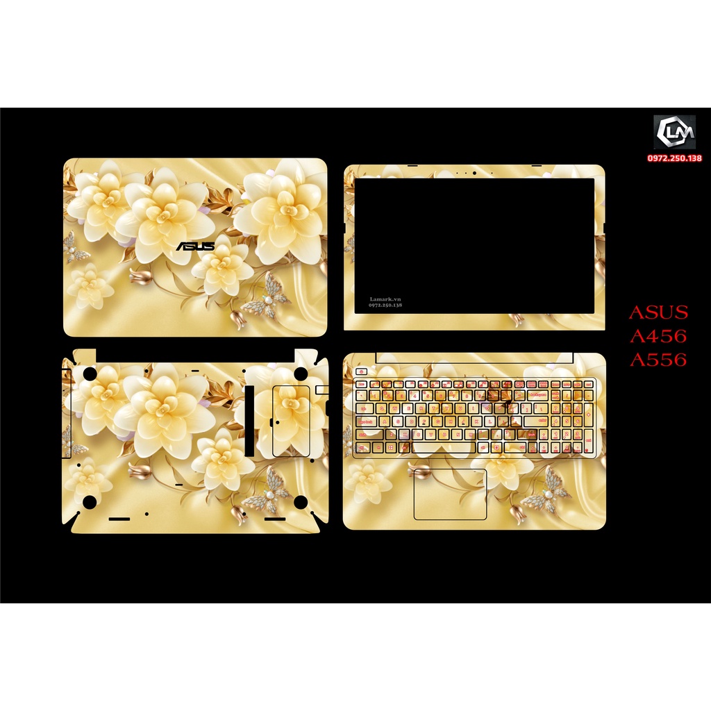 Skin dán cho laptop Asus A456 , A556 ,  theo yêu cầu, hình tùy chọn hình bất kì trên GG hoặc hình ảnh cá nhân.