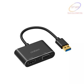 CÁP CHUYỂN ĐỔI USB 3.0 TO HDMI + VGA ONTEN OTN-5201B