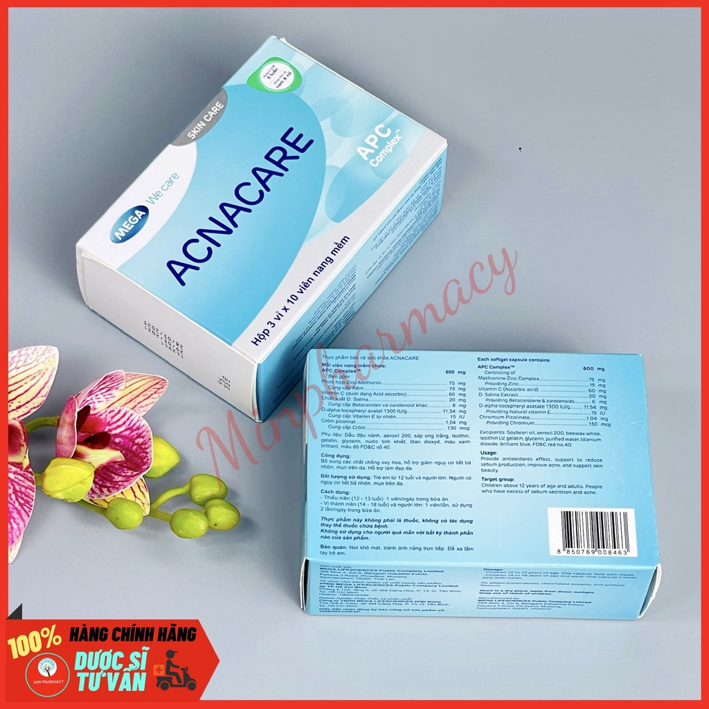 Viên Uống Ngừa Mụn Acnacare Mega We Care 30 Viên - Minpharmacy