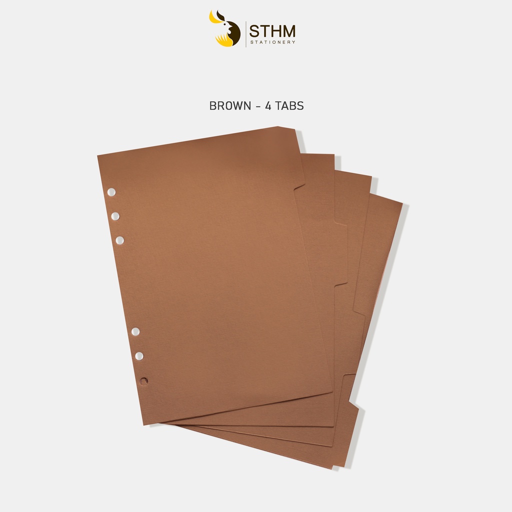 Set 4 tab phân trang cho sổ còng - A5 - STHM stationery