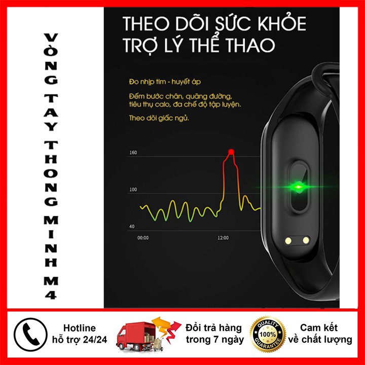 🔥BH 12 Tháng 🔥Đồng hồ thông minh M4 chống nước IP67 đo nhịp tim huyết áp – thông báo cuộc gọi | BigBuy360 - bigbuy360.vn