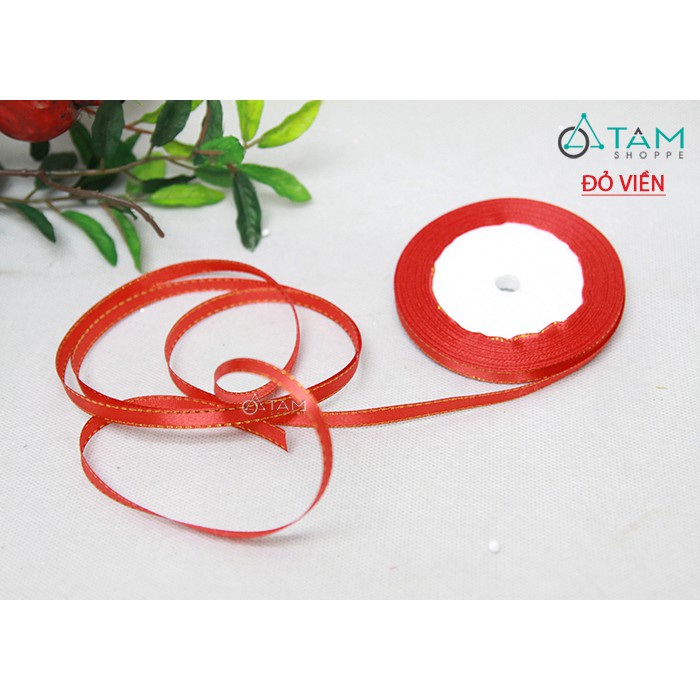 Cuộn ruy băng vải đơn màu bản 1cm dài 16m PK-RB-02