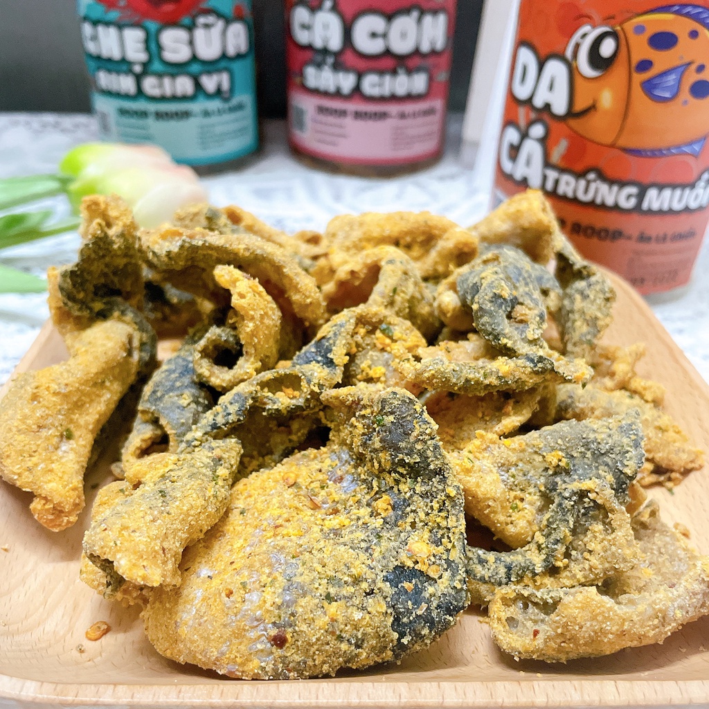 Da cá hồi trứng muối Rooproop 200g đồ ăn vặt Sài Gòn đồ ăn vừa ngon vừa rẻ