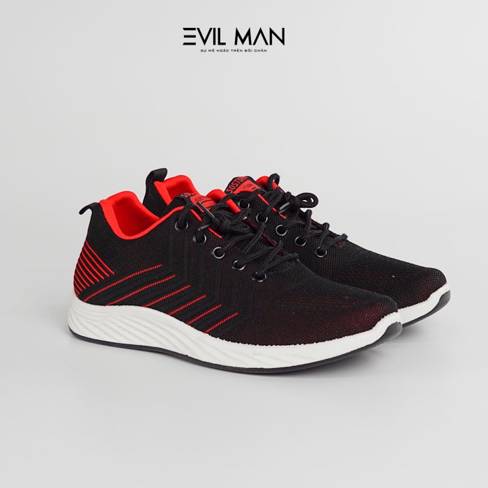 Giày Sneaker Nam, Giày Thể Thao Nam EVIL SPORT Màu Đỏ Đen Rẻ Đẹp - ESRDRED