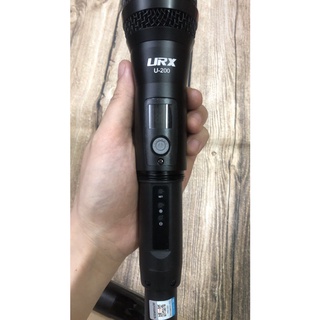 Micro karaoke không dây đa năng URX-200 (Mic Pin sạc, hút tốt, Chống hú, tăng giảm volume, sóng mạnh