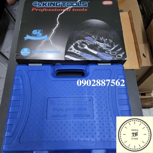 bộ tuýp và cờ lê vòng miệng 37 chi tiết Kingtools hàng tiêu chuẩn đức