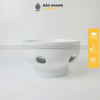 Bát tô canh hâm nóng - Bát hâm nóng thức ăn tô đun nóng hai lớp Gốm Sứ Bát Tràng