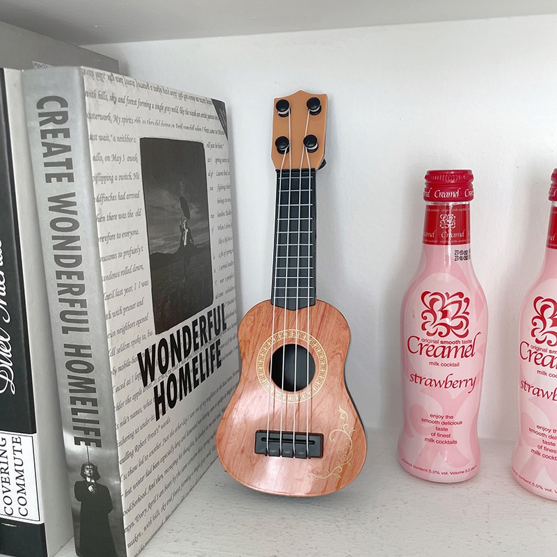 Mô Hình Đồ Chơi Đàn Ukulele Mini Để Bàn Trang Trí