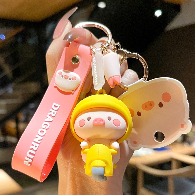 Móc Khoá Heo Đi Xe Máy A73, Móc Chìa Khoá Lợn Con Đáng Yêu