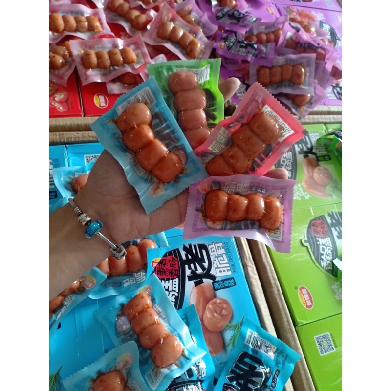 Xúc Xích Sụn Gà Siêu Ngon Hộp 20 gói 4 vị