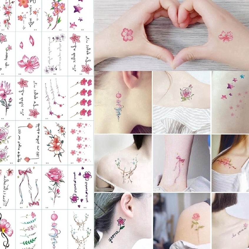 Tattoo stickers 30 fashion trend tattoo stickers temporary waterproof tattoo pattern English tattoo stickers fashion tattoo stickers temporary tattoo women