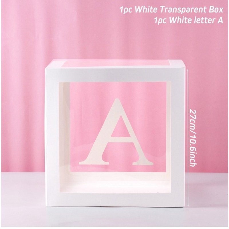 Hộp 26 Chữ Cái Trong Suốt Dùng Để Trang Trí Tiệc Sinh Nhật