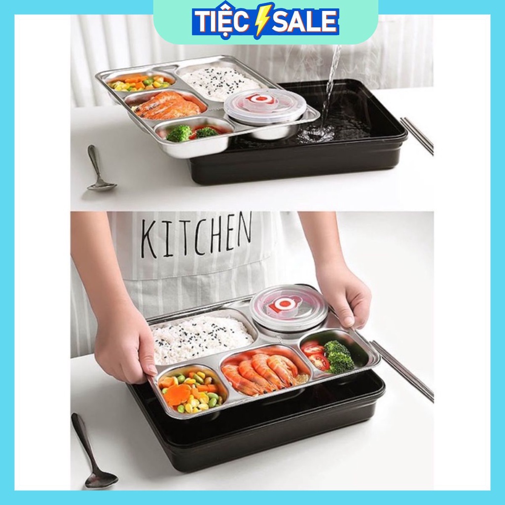 HỘP CƠM INOX CAO CẤP 5 NGĂN LUNCH BOX CÓ NẮP