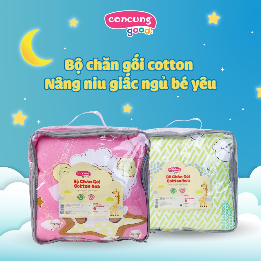 Bộ chăn gối cotton ConCung Good