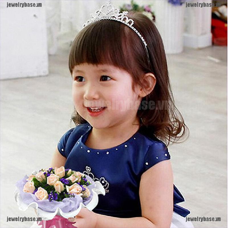 [Base] 1pcs Baby Girls Princess Hairband Child Party Bridal Crown Headband Crystal Diamond Tiara [VN]