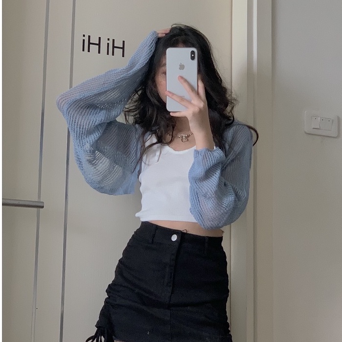 Áo len cardigan lưới dáng ngắn JB107 LOLLIE STUDIO