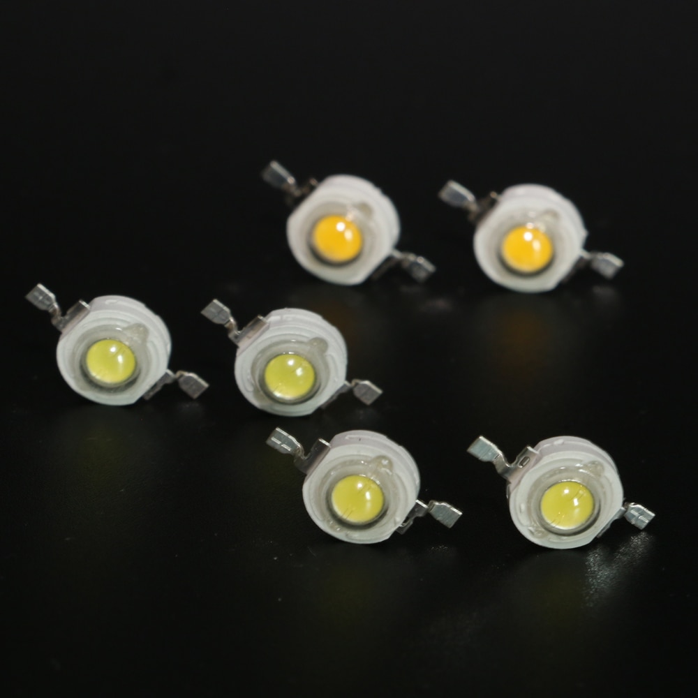Chip Đèn LED Diode Chiếu Sáng Ánh Sáng Trắng Ấm Công Suất Cao 1W 3W 5W DC 3.2-3.6V