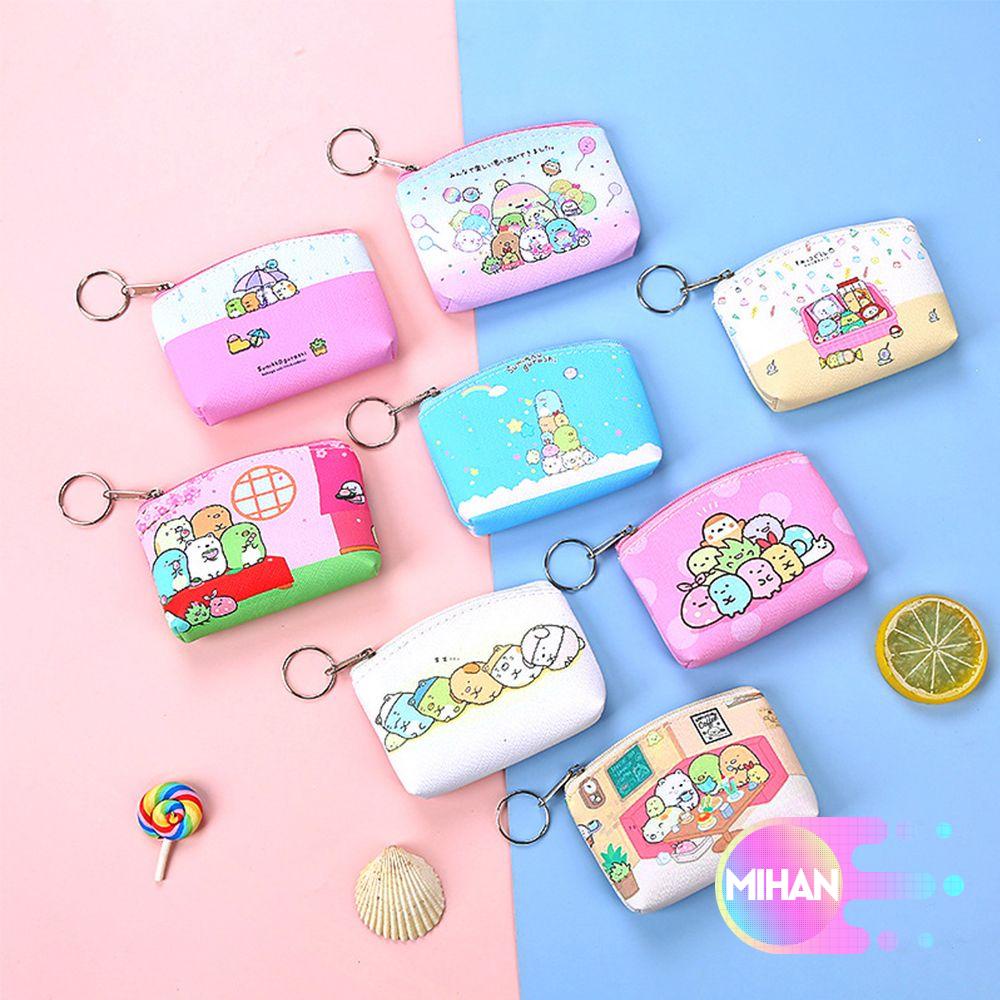 Ví đựng tiền xu/tai nghe họa tiết hoạt hình Sumikko Gurashi có dây kéo dễ thương
