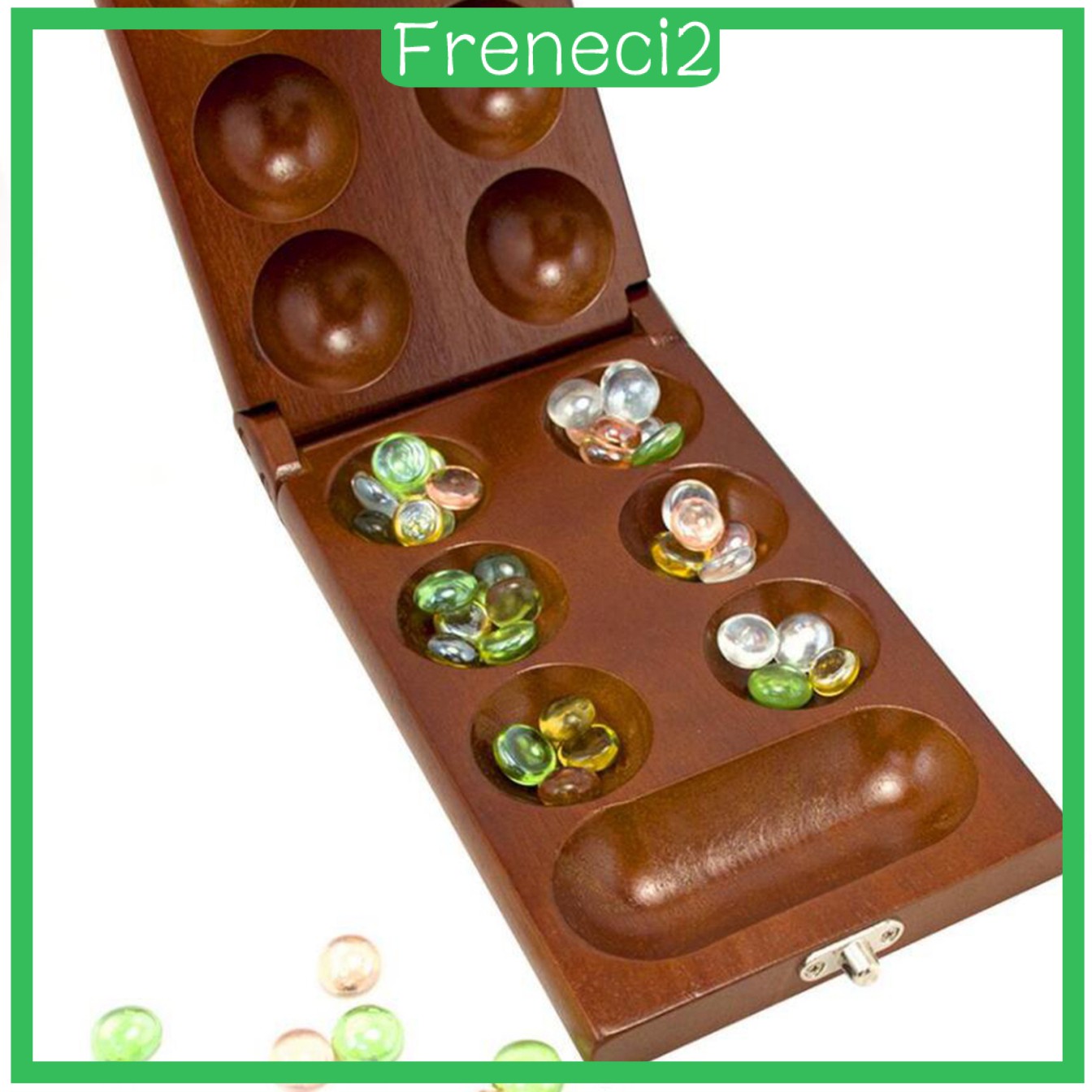 Bộ Trò Chơi Mancala Chiến Lược Bằng Gỗ Cho Trẻ Em Và Người Lớn