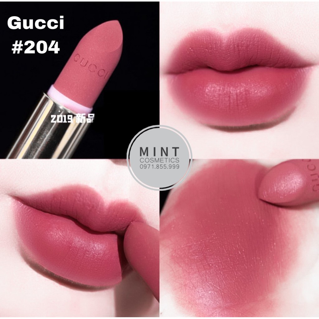 Son Gucci Rouge Matte Lipstick, Gucci Matte, Satin Full size, Hàng Chính Hãng Full Size Có Bill