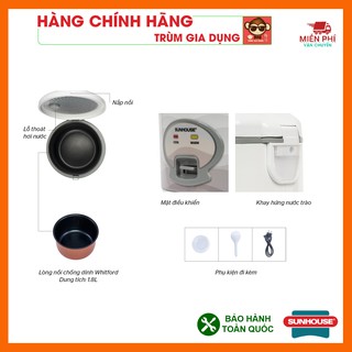 Nồi cơm điện Sunhouse SHD8602 1.8L