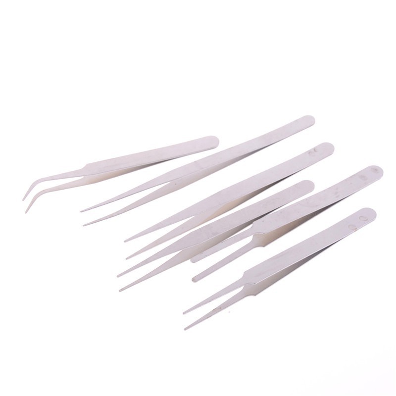 Set 6 Nhíp Sửa Chữa Bằng Thép Không Gỉ Chống Tĩnh Điện