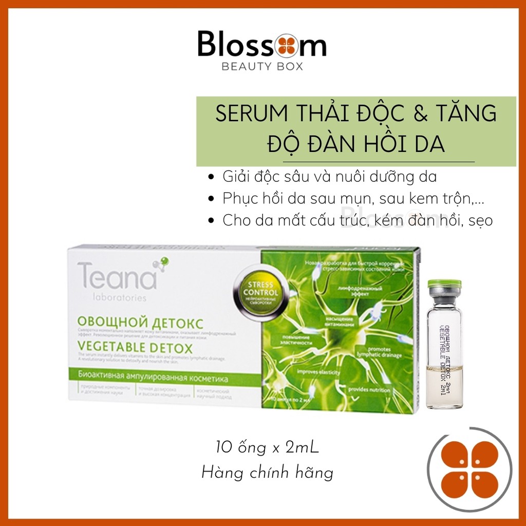 HSD 02/25 - Serum Teana VEGETABLE DETOX lưu thông hệ bạch huyết, thải độc da