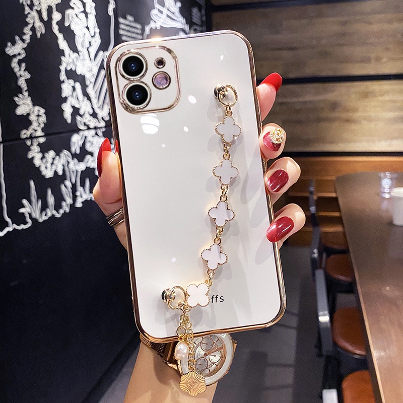 Ốp Điện Thoại Mạ Điện Hình Hoa Cho iPhone 11 12 13 Pro MAX Mini X XR XS MAX 6 6S 7 8 Plus SE 2020 2022