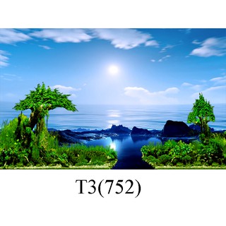 [Tặng Đồ Dán+Sticker] Tranh 3d dán bể cá trang trí bể cá nhiều kích thướt chọn lựa mã 752