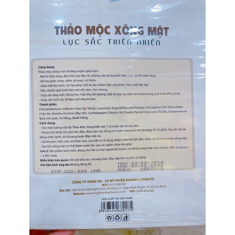 thảo dược xông mặt 100% thiên nhiên cao cấp